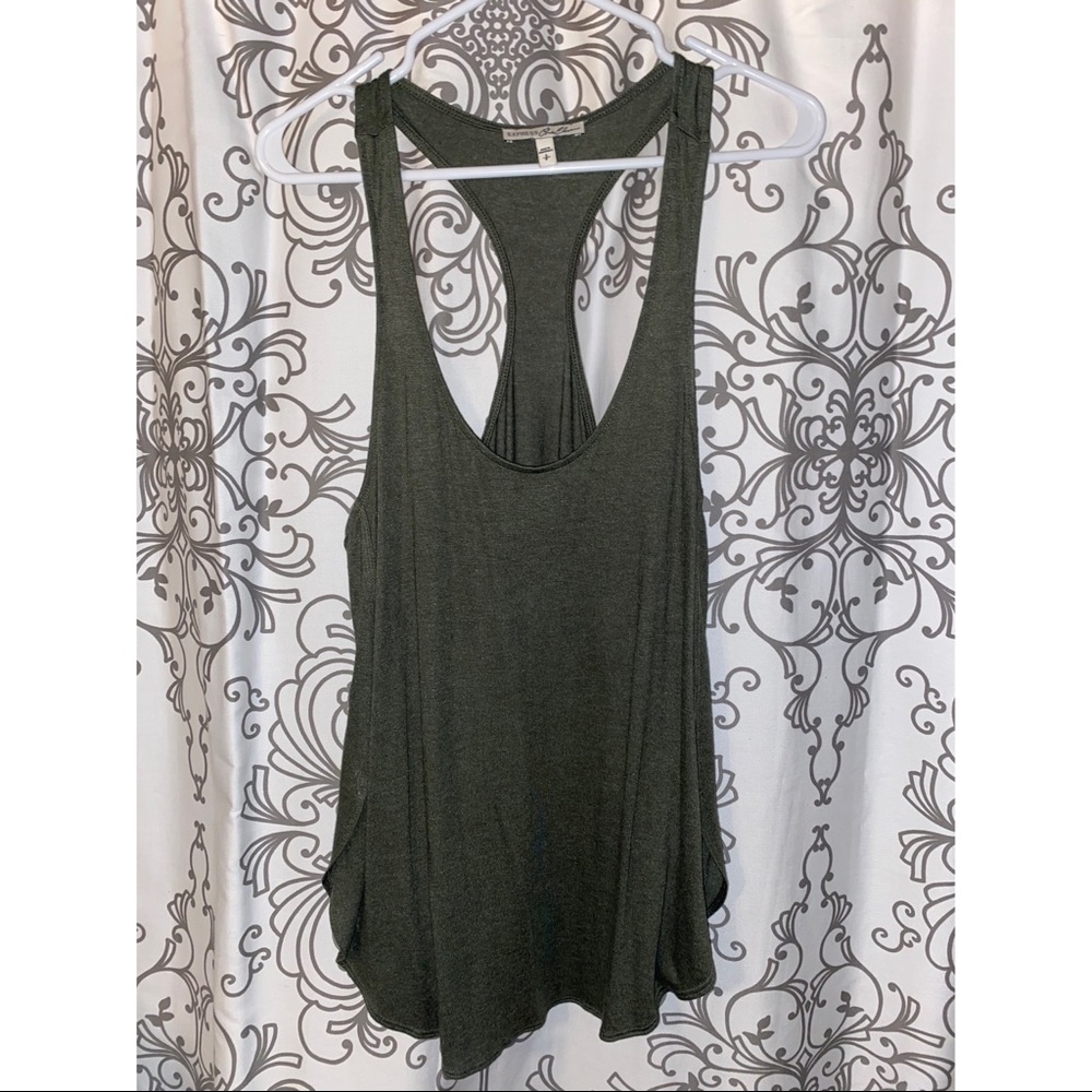 Express One Eleven green tunic tank top